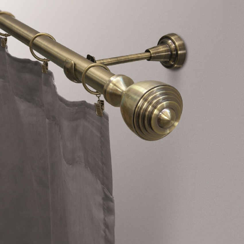 Karnisz metalowy SATURN pojedynczy mosiądz