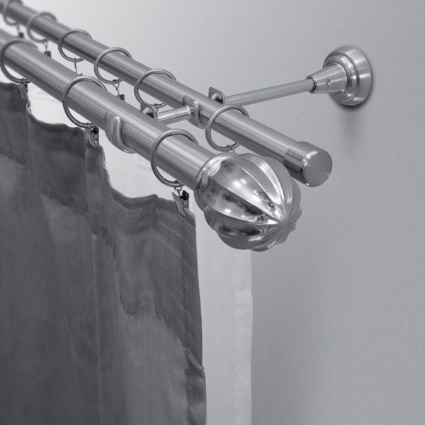 Karnisz metalowy MILOS podwójny 25/19mm ,160′ nikiel